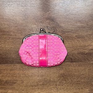 Pink Coach Coin Purse